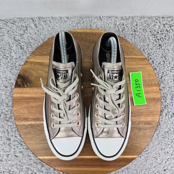 Converse CTAS Chuck All Star Low Ox Metallic Gray Y2K Casual Sneakers Womens 7 - Picture 6 of 12
